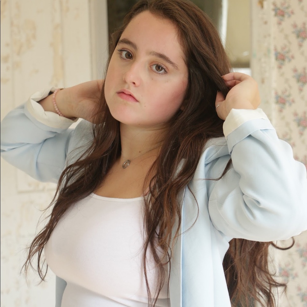 light blue blazer
